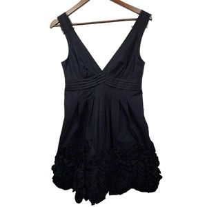BCBGMaxazria Corozo Applique Taffeta Evening Mini Dress in Black 4
